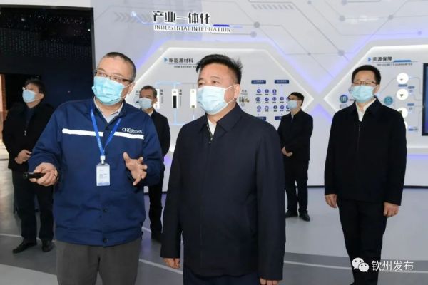 钦州市委书记林冠一行调研金宝慱亚洲体育钦州产业基地生产经营发展情况