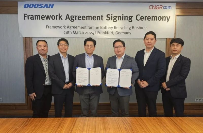 金宝慱亚洲体育股份与Doosan Recycling Solution签订框架协议，联手探索电池回收领域